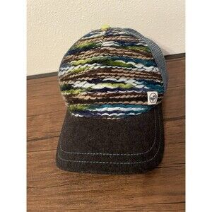 Pistil Striped Straw Colorful Mesh Trucker Snapback Hat Cap